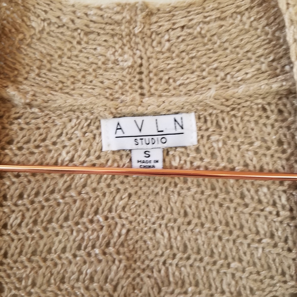 New Avln Studio Open Knit Open Front Cardigan - image 3